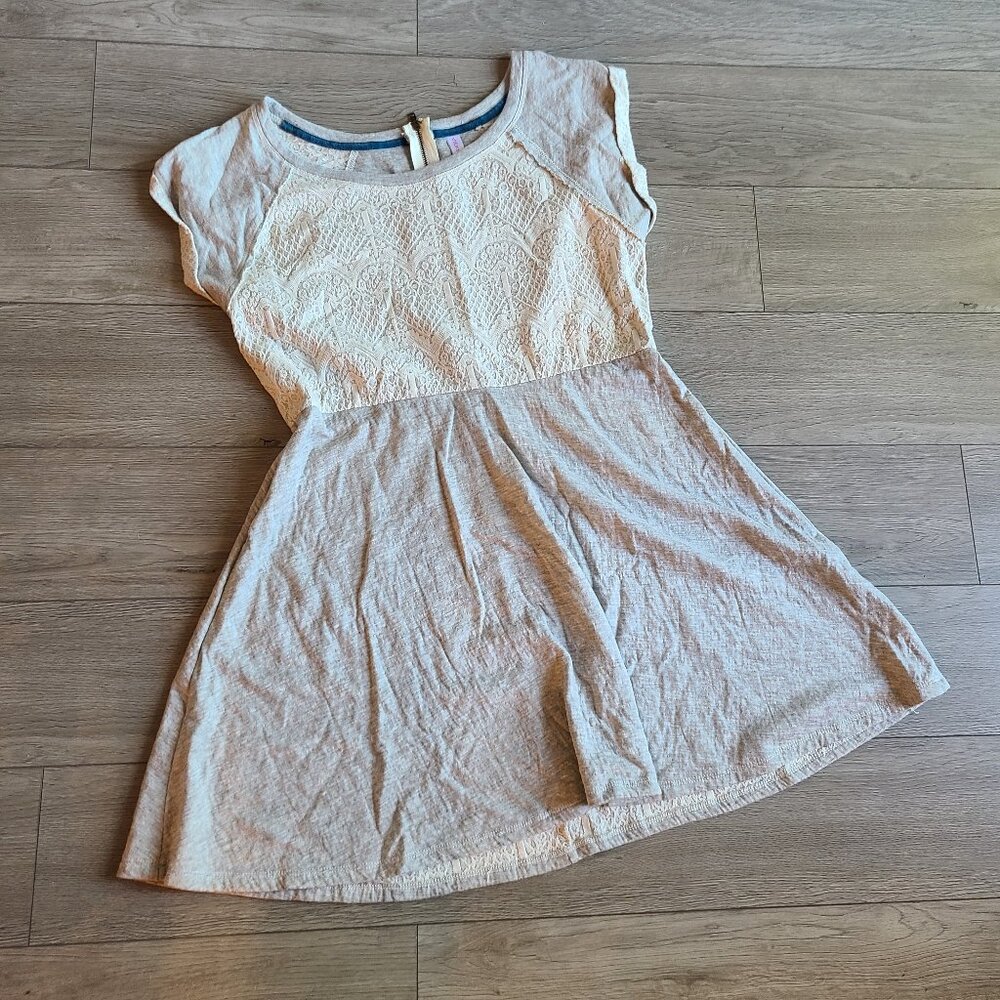 New XXL Grey Lace Skater Dress